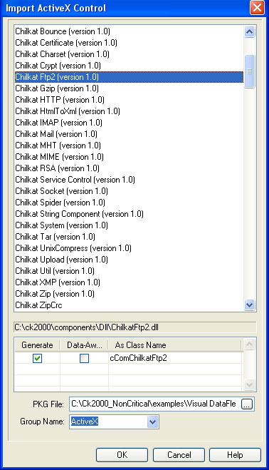 Chilkat ActiveX for Visual DataFlex